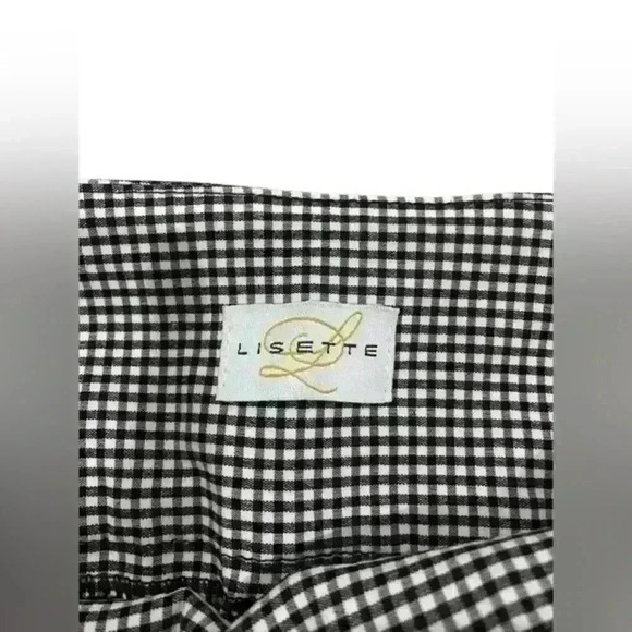 Lisette Black and‎ White Gingham Pull On Stretch Bermuda Short Mid Rise US 6 - Picture 8 of 11